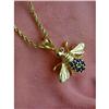 Image 1 : Sapphire Bee Pendant Ruby Eyes #1969739