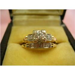 Vintage Classic 1940's diamond wedding set #1969746
