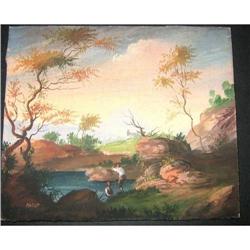 Romantic 18 century water color signed #1969853