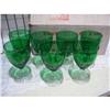 Image 1 : Anchor Hocking Forest Green Berwick Goblets MIB#1984228