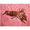 Image 1 : Boucher Bird Brooch Pin Gold Orange Enamel #1984989