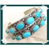 Image 1 : Massive 177 GRAMS Turquoise Sterling Cuff #1985286
