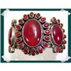 Image 1 : Massive Carnelian Gemstone  STERLING Cuff #1985299