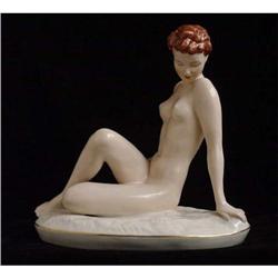 Royal Dux Sitting Nude Figurine #1985792