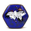 Image 1 : Old Japanese Cloisonne Box w 3 Crane #1985896