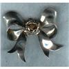 Image 1 : Art Deco Bow Pin. Circa 1930 Sterling #1986094