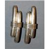 Image 1 : Old Mexican Sterling  Modern Abstract Earrings #1986336