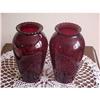 Image 1 : Ruby Color Vases (2); Anchor Hocking #1986880