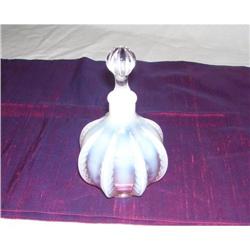 Old Fenton Feather White Opal Perfume Bottle #1987063