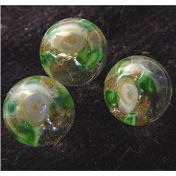 Antique Paperweight Glass Buttons x 3 white #1991736