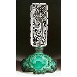 CZECH MALACHITE GLASS "HOLLYWOOD STAR" PERFUME #1992087