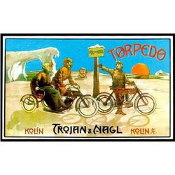 CZECH VINTAGE BICYCLE ADVERTISEMENT POSTER #1992117