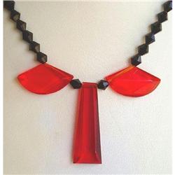 5000 CZECH VINT BLACK GL FACETED HEXAGONAL #1992137