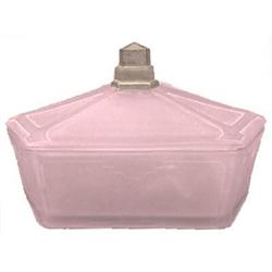 Geometric Pink Satin Glass Art Deco Powder Jar #1992209