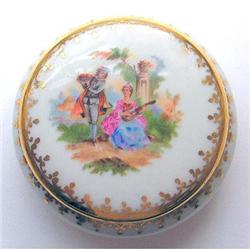 Limoges Flirt Scene Powder or Trinket Jar #1992307