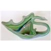 Image 1 : Large Green Swirled Murano Glass Swan #1992384