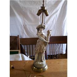 1910 Porcelain Lamp-Boy with Stein #1992464