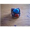 Image 1 : Large Turquoise and Coral Ring #1992467