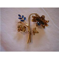 1940s Rhinestone Pin-Sterling #1992481