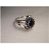 Estate 14K WG Gold Rose Sapphire Diamond Ring #1992804