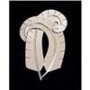 Napier sterling double feather fur clip #1992824
