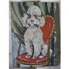 Image 1 : Painting of a poodle sitting on a red chair!  #1992903