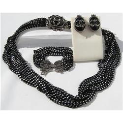 Signed Judy Lee Necklace, Bracelet, Earrings #1992979