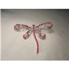 Image 1 : Estate 14K WG Ruby Diamond Dragonfly Brooch #2017838