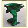 Image 1 : SIGNED INGRID CZECH MALACHITE GLASS RING HOLDER#2018140