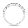 Image 4 : Emerald Diamond Stackable Band Ring 1/4 Cttw 10kt White Gold