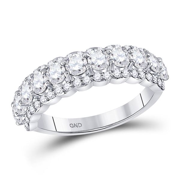 Diamond Anniversary Band Ring 1-3/4 Cttw 14kt White Gold
