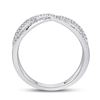 Image 4 : Diamond Crossover Fashion Ring 1/3 Cttw 10kt White Gold