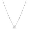 Image 1 : Diamond Fashion Cluster Necklace 5/8 Cttw 14kt White Gold
