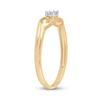 Image 4 : Diamond Solitaire Heart Promise Ring 1/10 Cttw 10kt Yellow Gold