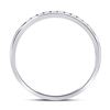 Image 4 : Channel-set Diamond Single Row Wedding Band 1/10 Cttw 14kt White Gold
