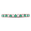 Image 2 : Emerald Diamond Stackable Band Ring 1/5 Cttw 10kt Rose Gold