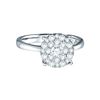 Image 1 : Diamond Cluster Bridal Wedding Engagement Ring 1/4 Cttw 14kt White Gold