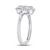 Image 3 : Baguette Diamond Rectangle Fashion Ring 1/2 Cttw 14kt White Gold