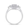 Image 4 : Baguette Diamond Rectangle Fashion Ring 1/2 Cttw 14kt White Gold