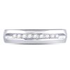 Image 2 : Mens Machine Set Diamond Wedding Channel Band Ring 1/4 Cttw 14kt White Gold