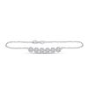 Image 1 : Diamond Circle Cluster Chain Halo Bracelet 1 Cttw 14kt White Gold