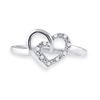 Image 2 : Diamond Heart Ring 1/20 Cttw Sterling Silver
