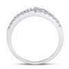 Image 4 : Diamond Anniversary Band Ring 1/2 Cttw 14kt White Gold