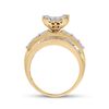 Image 3 : Diamond Cluster Bridal Wedding Engagement Ring 1-1/2 Cttw 10kt Yellow Gold