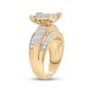 Image 4 : Diamond Cluster Bridal Wedding Engagement Ring 1-1/2 Cttw 10kt Yellow Gold