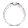 Image 3 : Diamond Bridal Wedding Ring Band Set 3/8 Cttw 14kt Two-tone Gold