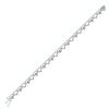 Image 2 : Black Color Enhanced Diamond Heart Link Bracelet 1/5 Cttw Sterling Silver