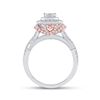 Image 4 : Princess Diamond Bridal Wedding Ring Band Set 1 Cttw 14kt Two-tone Gold