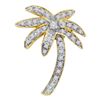 Image 1 : Diamond Palm Tree Nautical Pendant 1/4 Cttw 14kt Yellow Gold