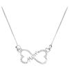Image 1 : Diamond Mom Heart Pendant Necklace 1/12 Cttw Sterling Silver